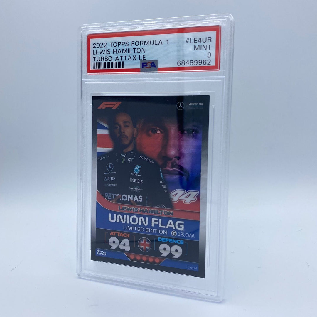 PSA 9 - Lewis Hamilton - Union Flag # LE4UR - Turbo Attax 2022 Authenticsgg PSA 9 - Lewis Hamilton - Union Flag # LE4UR - Turbo Attax 2022 Authenticsgg
