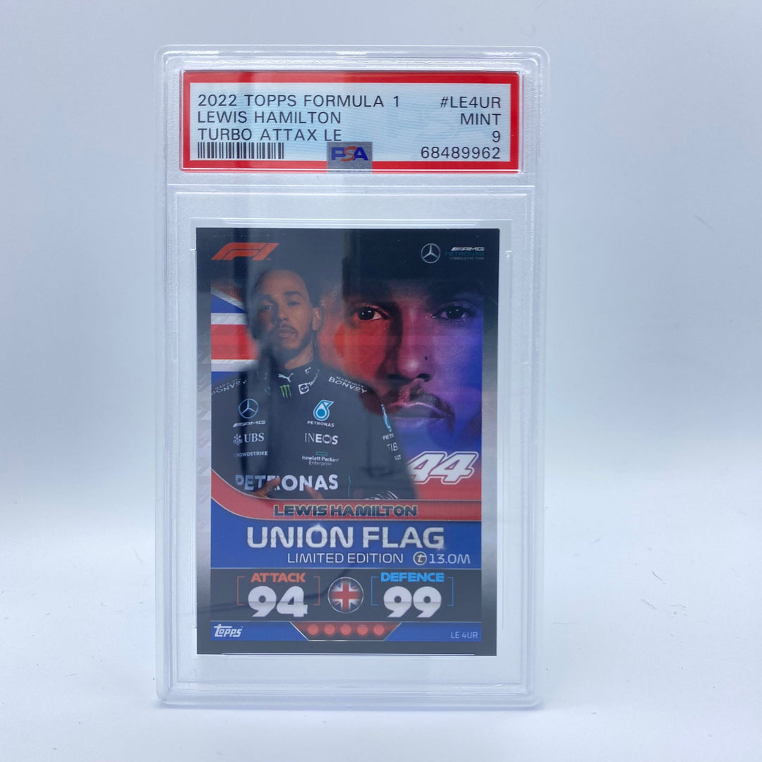PSA 9 - Lewis Hamilton - Union Flag # LE4UR - Turbo Attax 2022