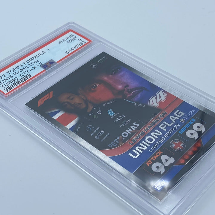 PSA 9 - Lewis Hamilton - Union Flag # LE4UR - Turbo Attax 2022