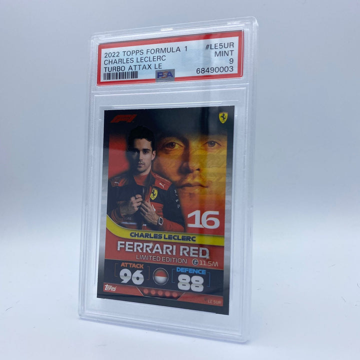 PSA 9 - Charles Leclerc - Ferrari Red - #LE5UR Turbo Attax 2022