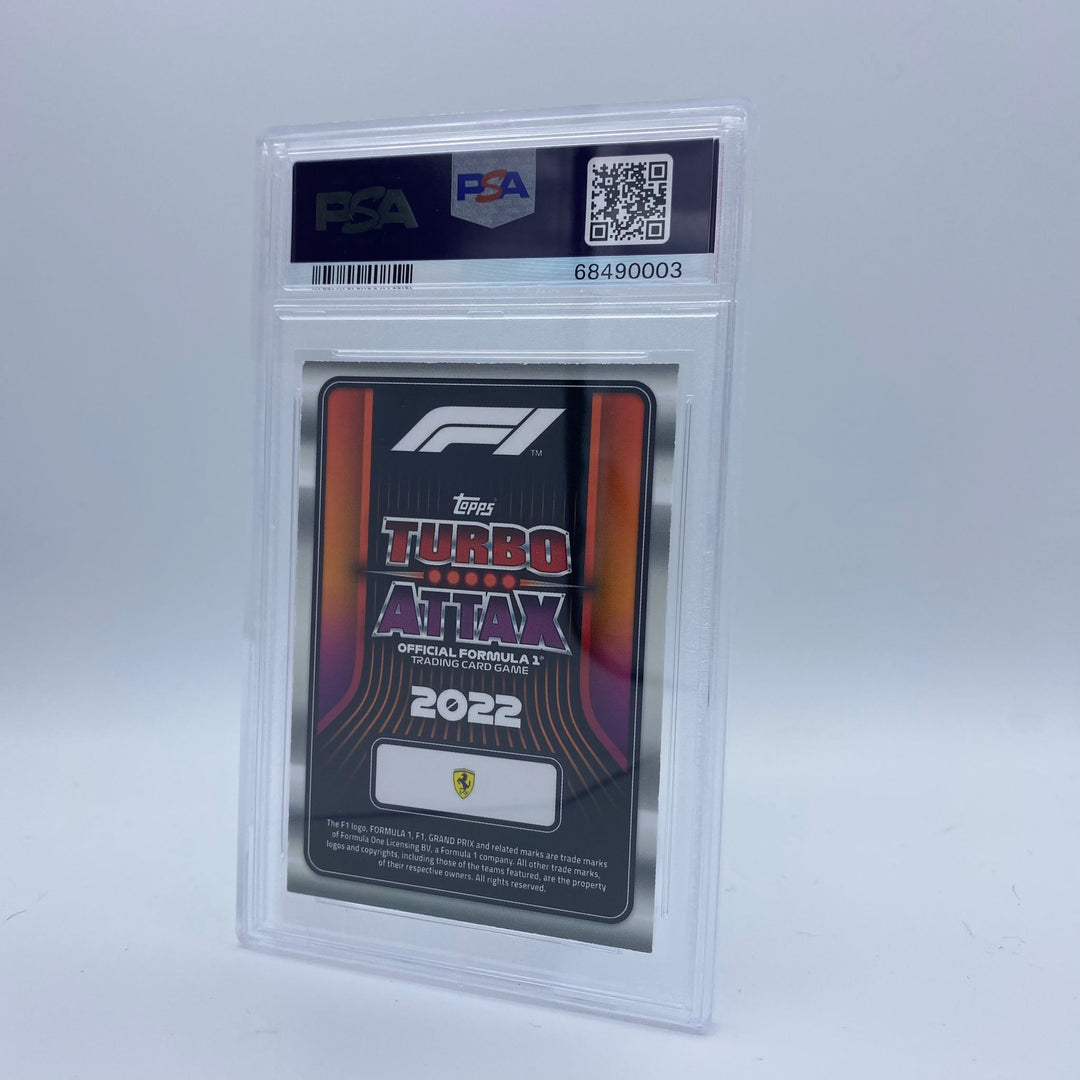 PSA 9 - Charles Leclerc - Ferrari Red - #LE5UR Turbo Attax 2022