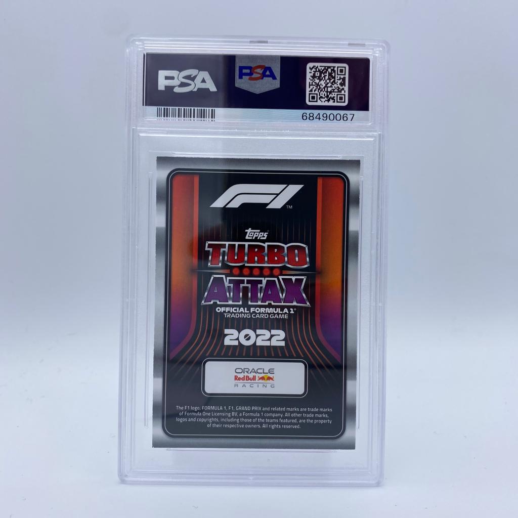 PSA 9 - Max Verstappen #296 Pink - F1 World Champion - Turbo Attax 2022