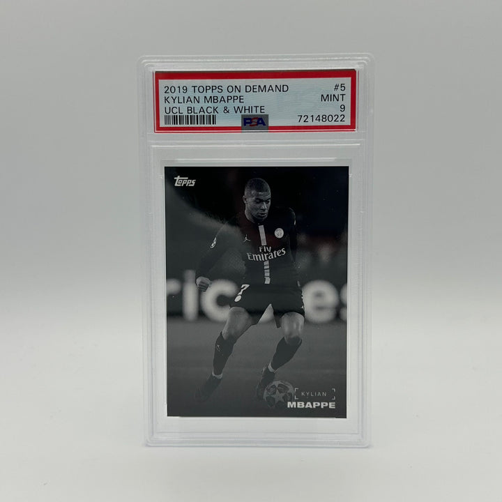 PSA 9 - Kylian Mbappé #5 - UEFA Champions League Black & White