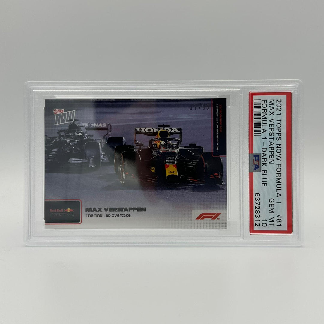 PSA 10 - /99 Max Verstappen #81 - Dark Blue - The Final Lap Overtake