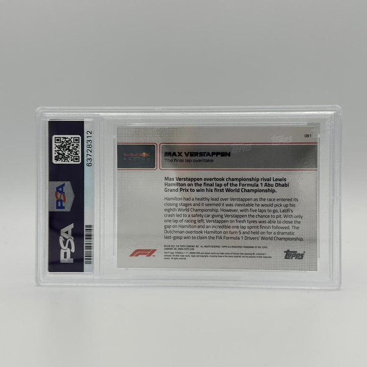 PSA 10 - /99 Max Verstappen #81 - Dark Blue - The Final Lap Overtake