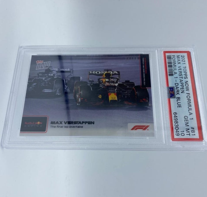 PSA 10 - 74/99 Max Verstappen #81 - Dark Blue - The Final Lap Overtake