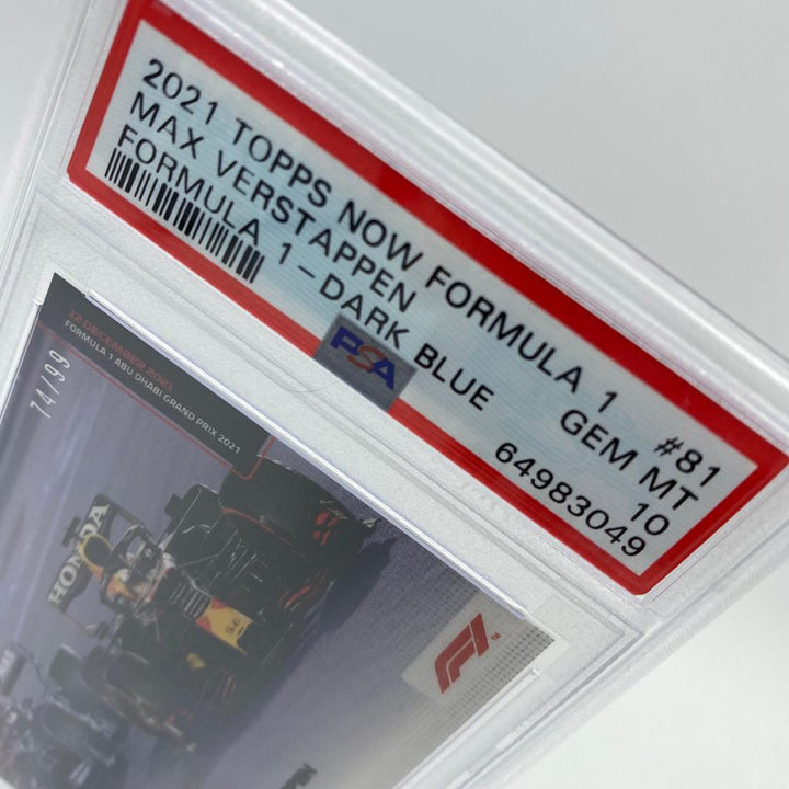 PSA 10 - 74/99 Max Verstappen #81 - Dark Blue - The Final Lap Overtake