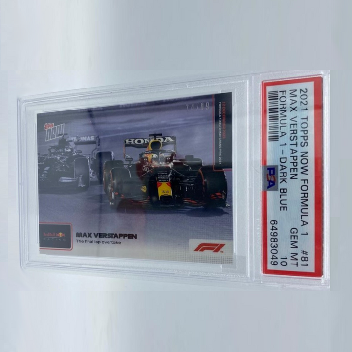 PSA 10 - 74/99 Max Verstappen #81 - Dark Blue - The Final Lap Overtake
