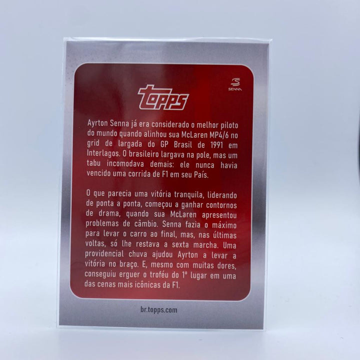 Ayrton Senna - Flag, Cup, Champagne Set - 2022 Topps Formula 1 Brazilian Grand Prix Exclusive