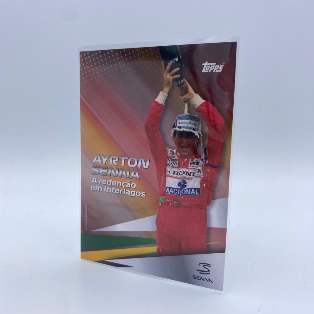 Ayrton Senna - Flag, Cup, Champagne Set - 2022 Topps Formula 1 Brazilian Grand Prix Exclusive