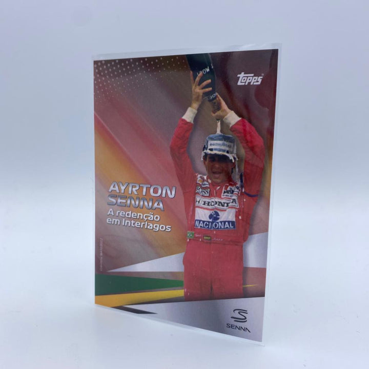 Ayrton Senna - Flag, Cup, Champagne Set - 2022 Topps Formula 1 Brazilian Grand Prix Exclusive