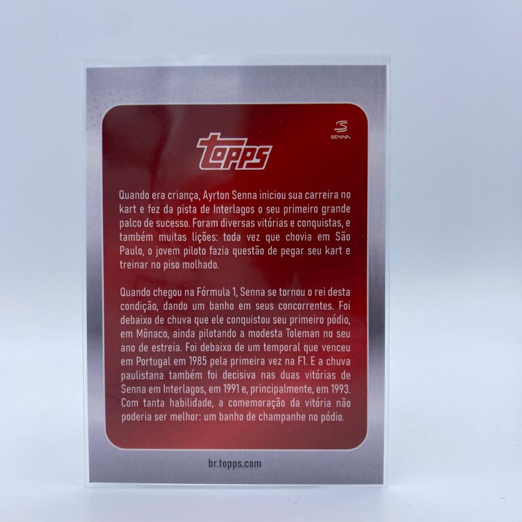 Ayrton Senna - Flag, Cup, Champagne Set - 2022 Topps Formula 1 Brazilian Grand Prix Exclusive