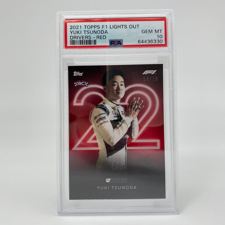 PSA 10 - 10/10 Yuki Tsunoda - Drivers - Rookie Card - Red Parallel