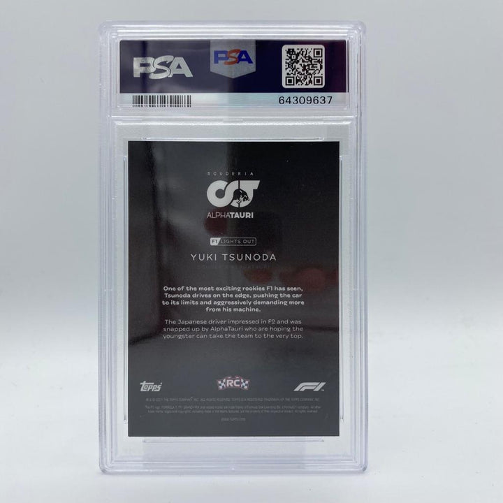 PSA 9 - 2/5 Yuki Tsunoda - Drivers -  Rainbow Foil